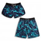 Shorts Summer Coconut Tree Leaves Print Surfing Swim Trunks Drawstring Boardshorts With Pockets