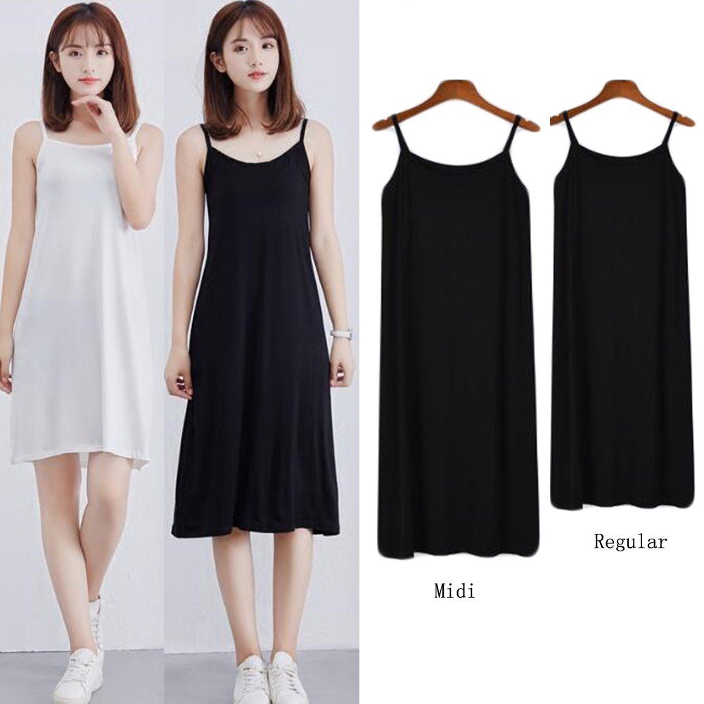 Ladies Plus Full Slips Modal Cotton Camisole Under Dress Underdress Petticoat
