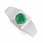 Men's Emerald Ring 925 Sterling Silver May birthstone Jewelry Fathers day gift