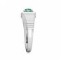 Men's Emerald Ring 925 Sterling Silver May birthstone Jewelry Fathers day gift