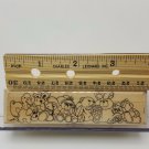 Stuffed Animals Wood Mounted Rubber Stamp It's a Quorum Mostly 340S4 Border