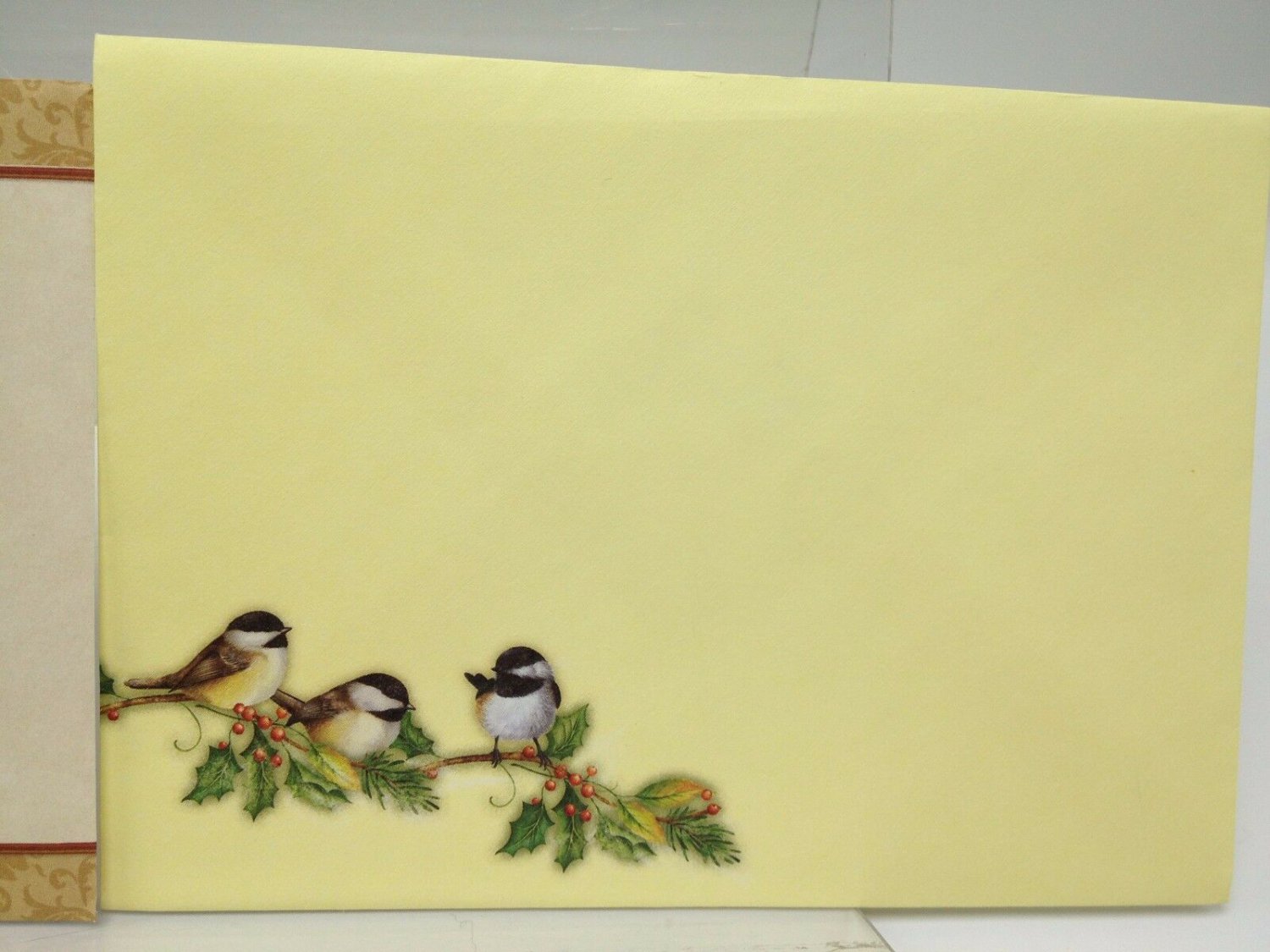 Chickadee Christmas Holiday Cards Lot 4 2 designs bird winter Snow