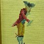 Colonial Couple man woman framed finished needlepoint set 2 Tricorn Colonist