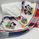 Baby Mickey Crib Dust Ruffle Minnie Pluto USA Patriotic Red White Blue Patchwork