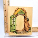 Holly Pond Hill Tree Trunk Door Rubber Stamp Bunny Rabbit M13171 Forest Woods