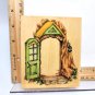 Holly Pond Hill Tree Trunk Door Rubber Stamp Bunny Rabbit M13171 Forest Woods
