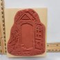 Holly Pond Hill Tree Trunk Door Rubber Stamp Bunny Rabbit M13171 Forest Woods