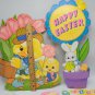 Vintage Easter cut out wall decor Beistle 2 sided lot 10 Bunny Rabbit Chick USA