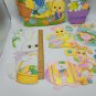Vintage Easter cut out wall decor Beistle 2 sided lot 10 Bunny Rabbit Chick USA