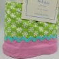 Pottery Barn Baby Simone Bed Skirt Baby Crib Dust Ruffle Pink Green Rick Rack