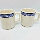 Buffalo China Blue Speckled Coffee Mug Lot 2 Gloucester Restaurant Ware Cup
