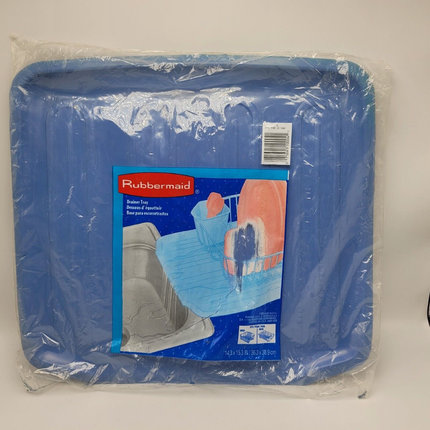 Vintage Rubbermaid Drainer Tray Slate Blue 1180 Dish Drying Rubber