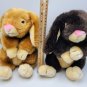 Dan Dee Plush Easter Bunny Rabbit Lot 2 Brown Floppy Lop Ear Collectors Choice