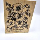 Nasturtium Rubber Stamp PSX Botanical  K-2253 Wood Mounted 1997 Floral 5x4 in