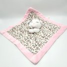 Carters Pink Bear White Security Blanket Lovey Grey Cheetah Leopard Print 2016