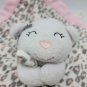 Carters Pink Bear White Security Blanket Lovey Grey Cheetah Leopard Print 2016