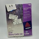 Avery Small Rotary Cards 5385 2 1/6 " x 4 " Rolodex White Box 400 Lase Inkjet