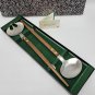 Vintage Barlow Salad Serving Set Spoon Fork Stainless Steel Rosewood Japan MCM