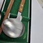 Vintage Barlow Salad Serving Set Spoon Fork Stainless Steel Rosewood Japan MCM
