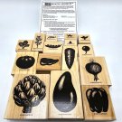 Stampin Up VERY VEGGIE rubber stamp Set 1998 vegetables 15 pcs Decorative