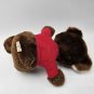 Russ Berrie LUV PETS Teddy Bear This Bear Loves You red Tshirt  Nut shell 8" 924