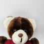 Russ Berrie LUV PETS Teddy Bear This Bear Loves You red Tshirt  Nut shell 8" 924