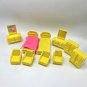 Liddle Kiddles Snap Happy Yellow Bedroom Furniture 1968 Set Bed Vanity Mattel