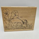 House Mouse Rubber Stamp Painting A Pansy Stampendous Maxwell Flower