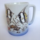 Tropical Fish Mug Japan style coffee clownfish ocean Sea embossed vintage