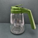 Federal Housewares Glass Syrup Pitcher Dispenser Avocado Green Vintage