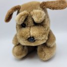 Shar Pei Wrinkles Plush Brown Puppy Dog Raffoler Stuffed Animal Toy 1994 Tan
