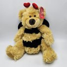 Russ Berrie BREEZY 14” Teddy Bear Tan Black Bumble Bee Stuffed Plush beans