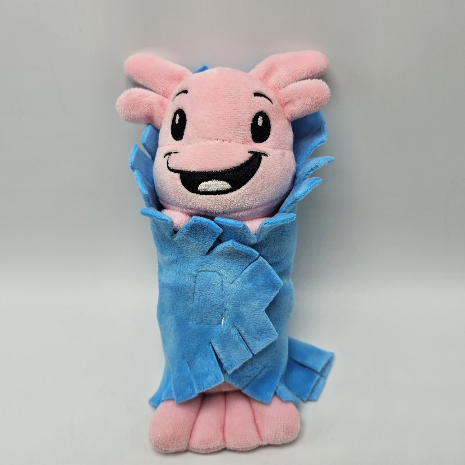 Bubba Gump Plush Shrimp blanket Stuffed Animal Baby Louie Pink Blue 9"