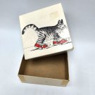 Kliban Cat EMPTY BOX Sneakers Puzzle 4" 1979 1970s Red White
