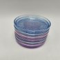 Tupperware Vintage Rainbow Prism Beverage Coasters Set of 6 Clear Plastic Pink