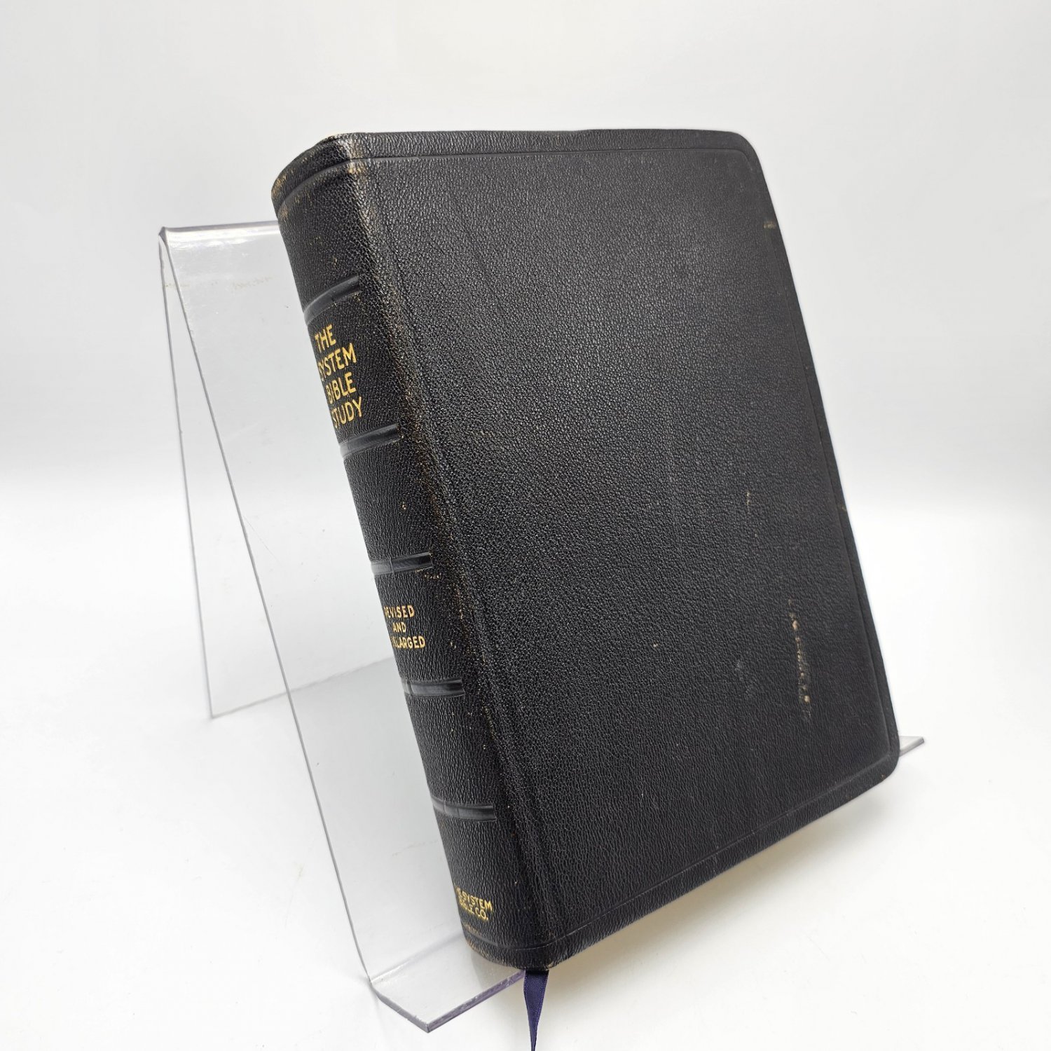 System Bible Study Revised Enlarged 1943 Protestant Black Leather Helps