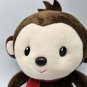 Plush Monkey Chimp Miniso Life Brown Red Scarf 9"