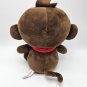 Plush Monkey Chimp Miniso Life Brown Red Scarf 9"