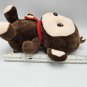 Plush Monkey Chimp Miniso Life Brown Red Scarf 9"