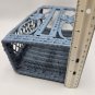 Wicker Tissue Box Cover Blue Vintage Painted Woven Dusty Rattan Rectangle