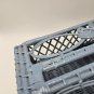 Wicker Tissue Box Cover Blue Vintage Painted Woven Dusty Rattan Rectangle