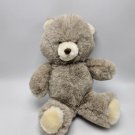 Animal Fair Gray  Brown Cream Teddy Bear 12" Plush Stuffed Animal Korea 1985