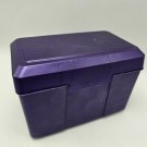 purple Plastic index card file box 4x6 in Metallic Shimmer Newell Office 3985