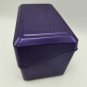 purple Plastic index card file box 4x6 in Metallic Shimmer Newell Office 3985