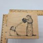 House Mouse Rubber Stamp Drops wood mounted 10 Jareckie 1997 Medicine Sick
