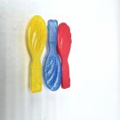 Barbie Shell Brushes Lot of 3 1990s Glitter Clear Jelly Yellow Blue Red
