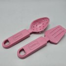 Playskool Cook N Play Kitchen Center Replacement Utensils 1996 Set 2 Pink Spoon