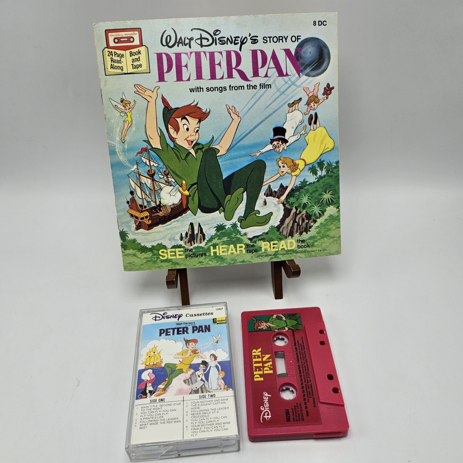 Peter Pan Disney Read Along Audio Cassette Book Music Soundtrack Lot