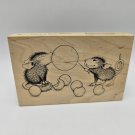 House Mouse READY TO BURST BALLOON Bubblegum Gum 1997 Stampa Rosa Rubber Stamp