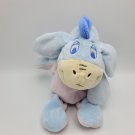 Baby Eeyore Plush Rattle Disney Store Crinkle 12” Sensory Lovey Blue 2018